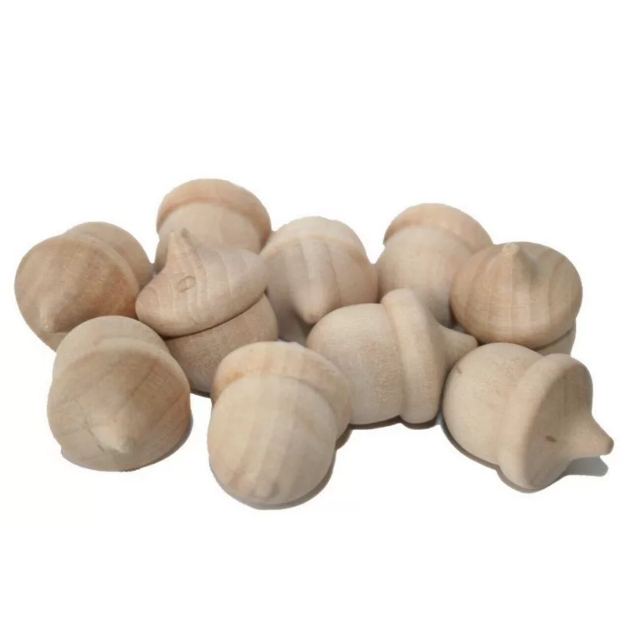 Kitcheniva 10 Pcs Natural Wooden Acorns Waldorf Fall Decor DIY